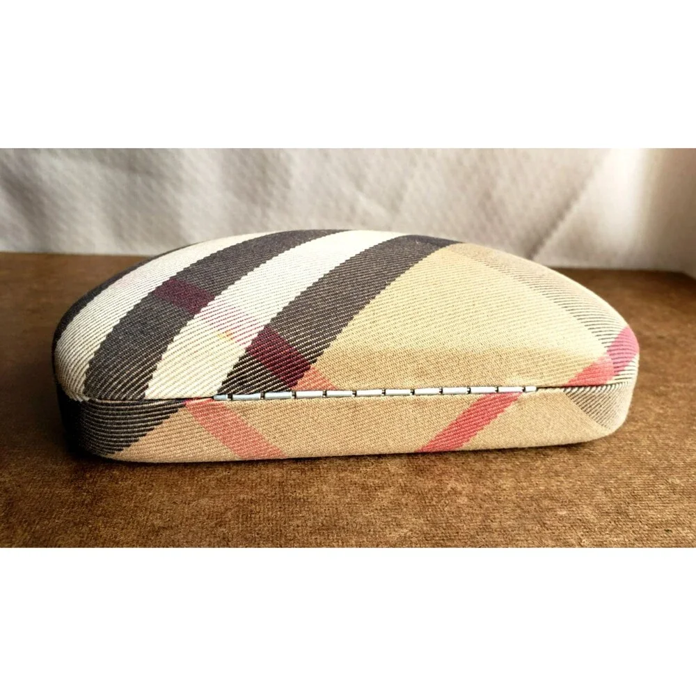 BURBERRY NOVA CHECK Eyeglasses / Sunglasses Hard Case PLAID Clamshell EMPTY CASE